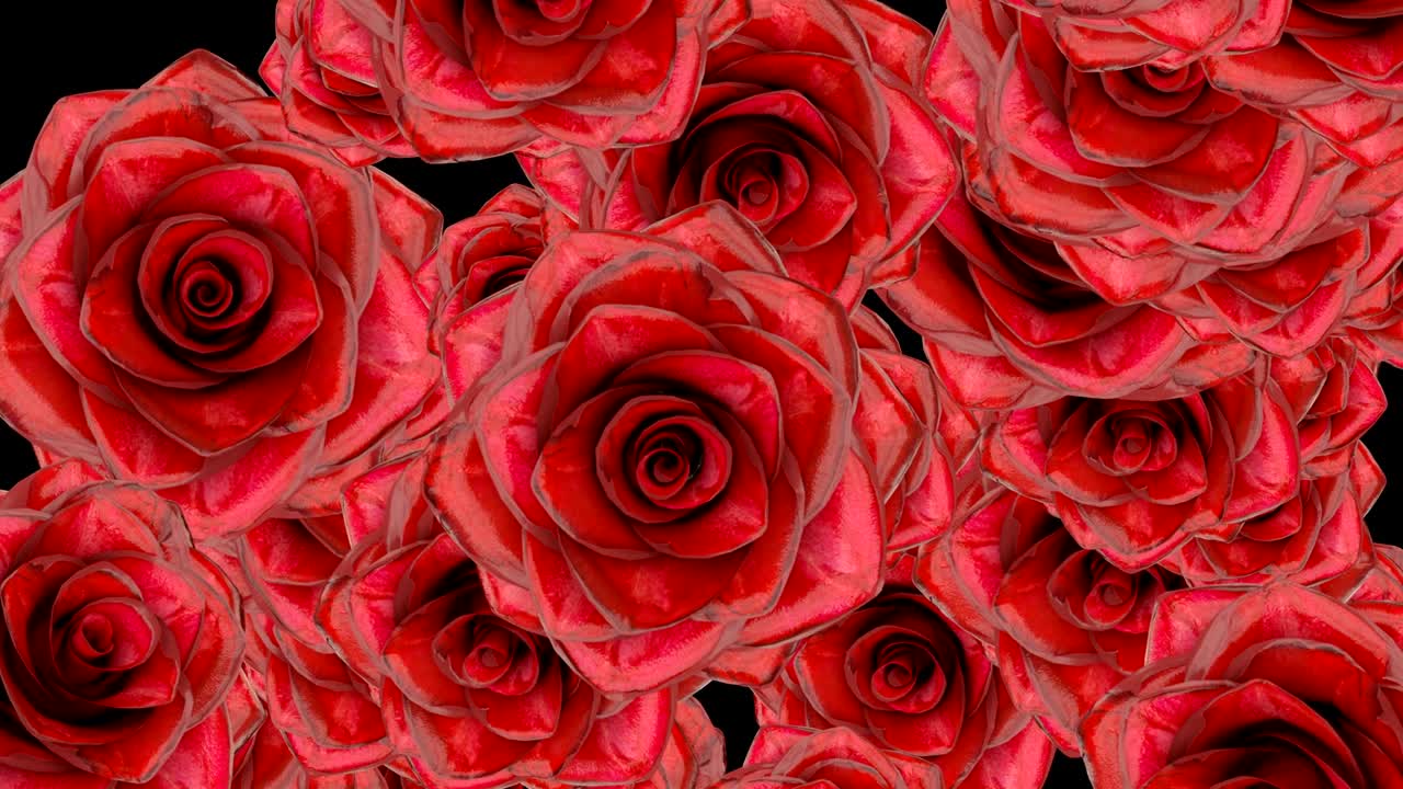 은 장미 이 검은 bgws 알파 매트에 떨어집니다.