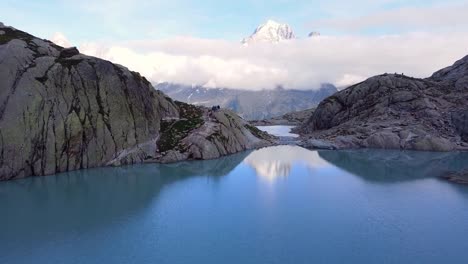 Lac-Blanc-or-white-lake-aerial-drone-view