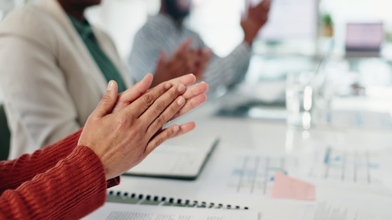 Business meeting applause