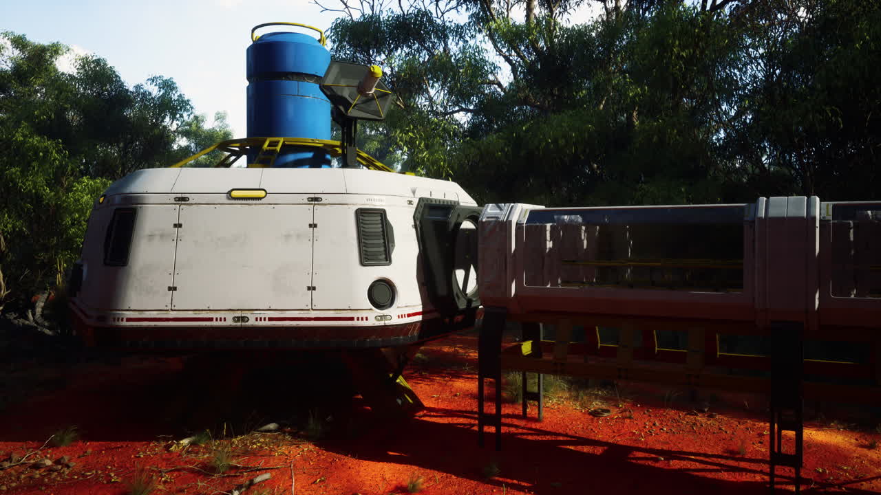 화성과 같은 행성에 있는 외계인 기지