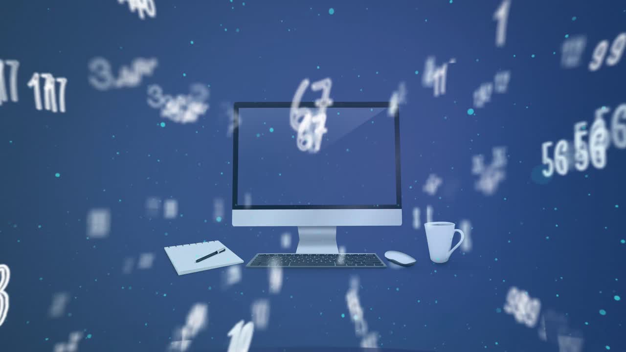 컴퓨터를 통해 데이터 처리의 애니메이션