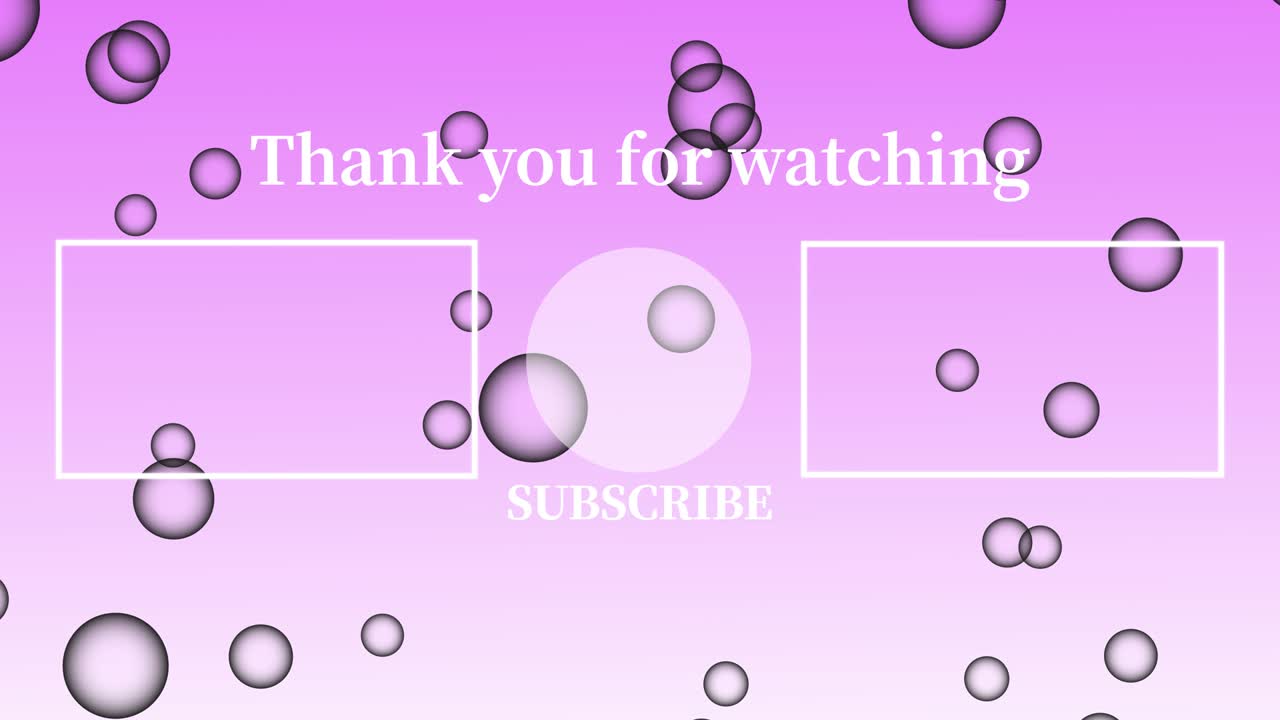 버블 시 엔드 카드 엔딩 스크린 모션 그래픽