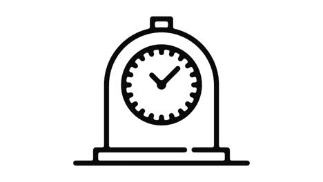 gráfico de movimiento de línea de reloj