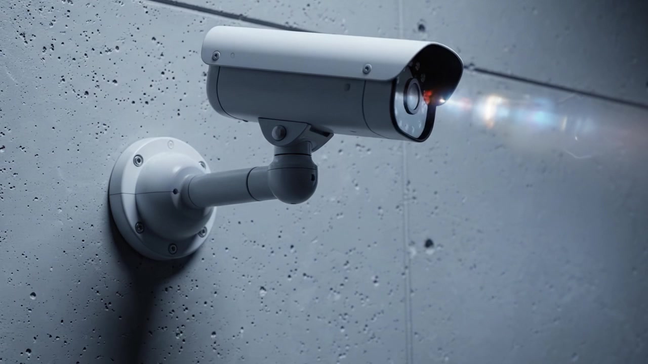 Surveillance Cameras Installed to Enhance Security in Modern Spaces with Low-Profile Design, Featuring Infrared Capability for Nighttime Monitoring and Deterrence