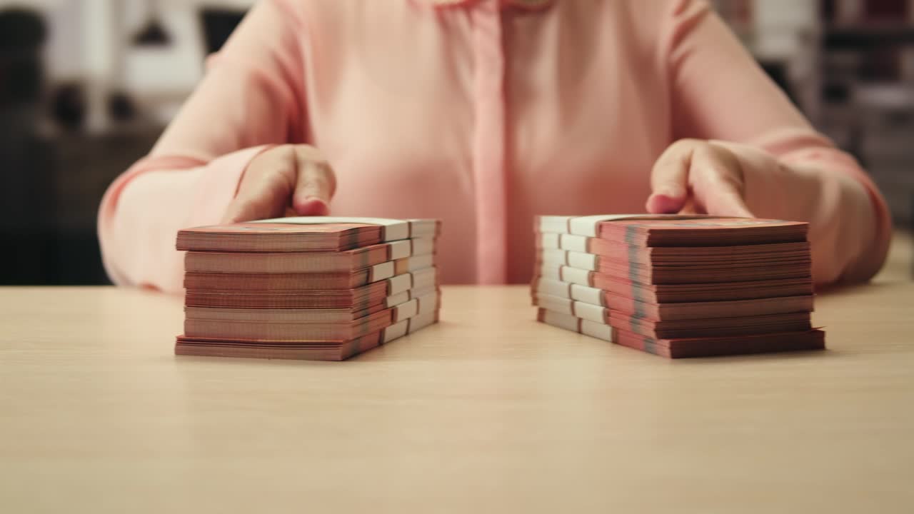 Stacks of cash dollars and euro, Banknotes counting, buying car flat home or real estate, Counting dollar euro banknotes in crime lab with machine, cashed out money, bitcoin changing