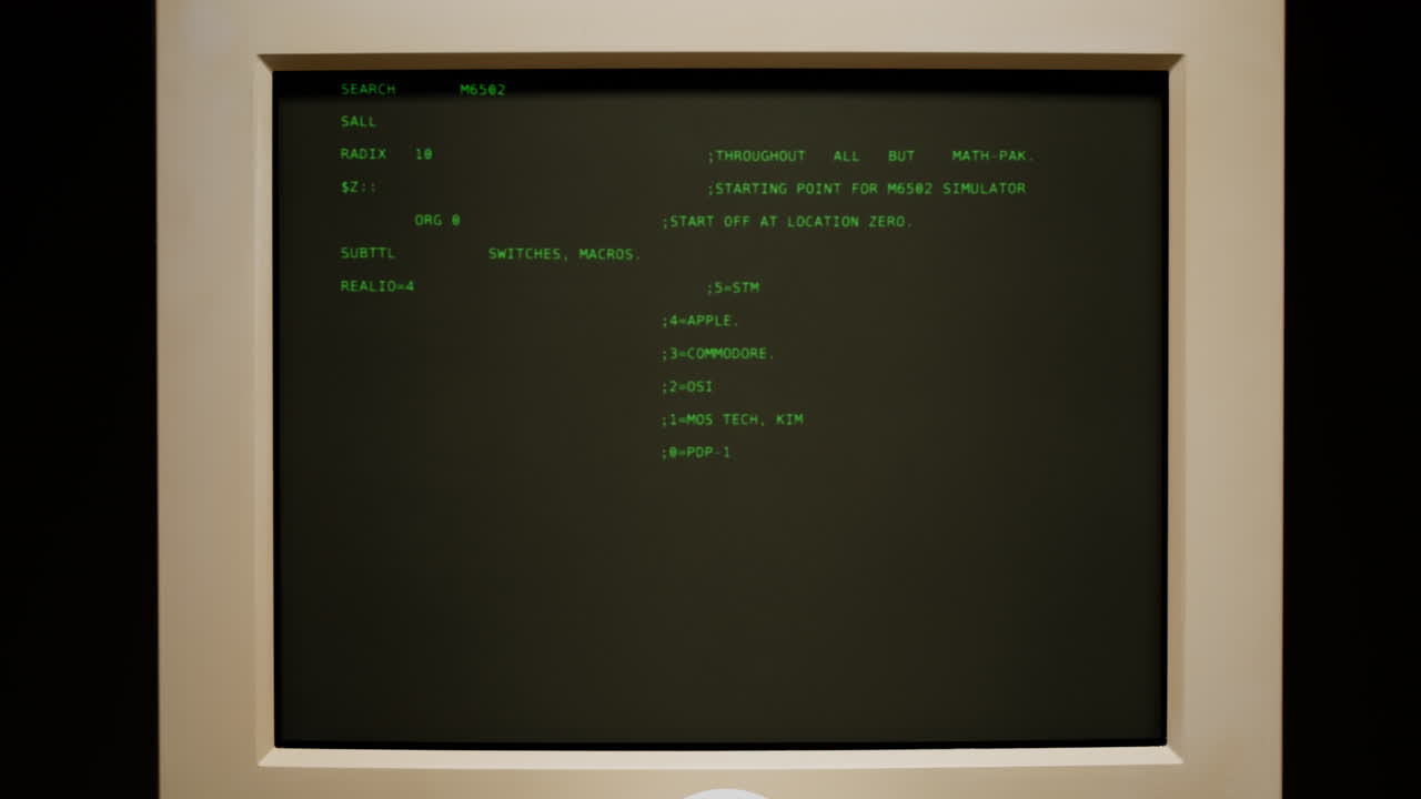 Vintage Computer Screen Displaying MS-DOS Code