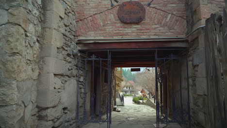 entrance to old dillian hotel in armenia