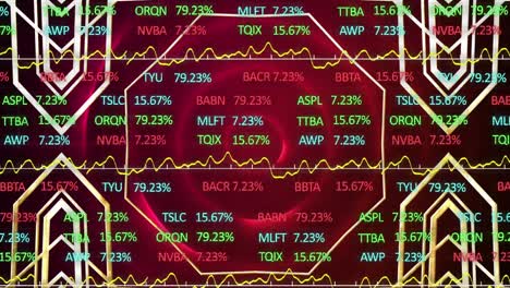 Animación-De-Estadísticas-Y-Procesamiento-De-Datos-Financieros-Sobre-El-Porcentaje-Rojo-En-El-Almacén