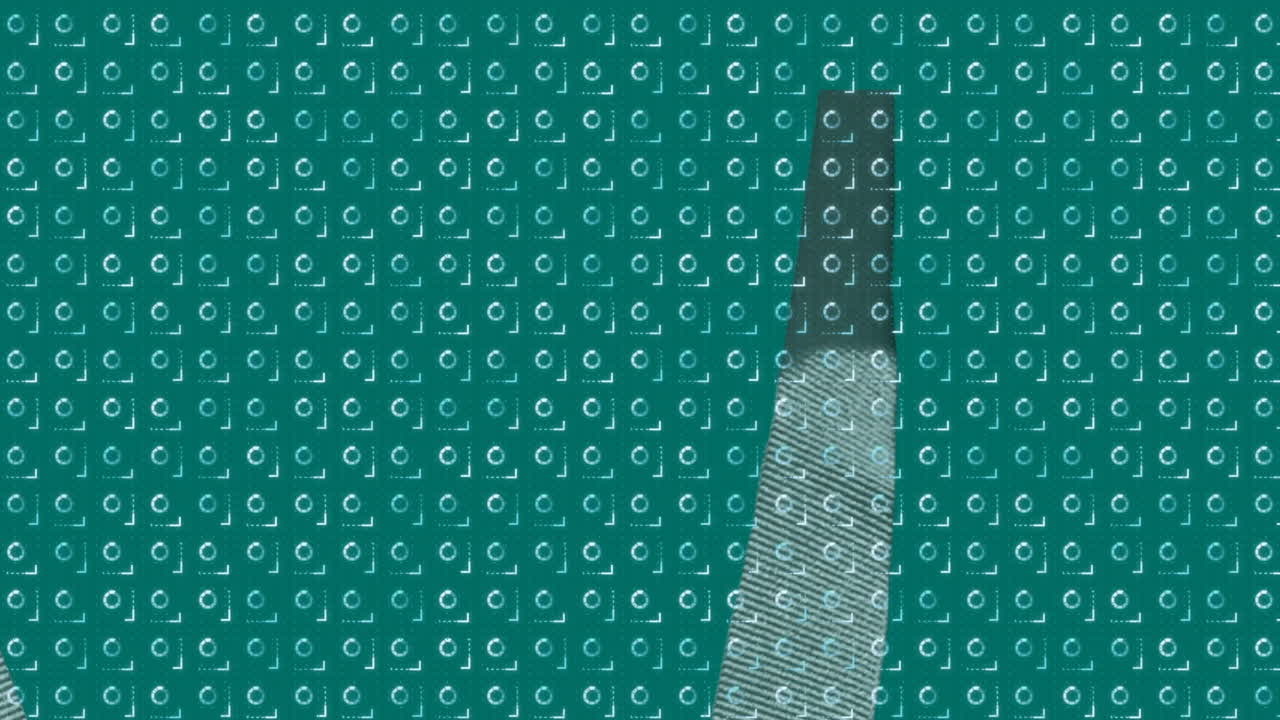 녹색 배경에 추상적인 모양에 대해 무 ⁇  없는 패턴으로 추상적인 모양의 애니메이션