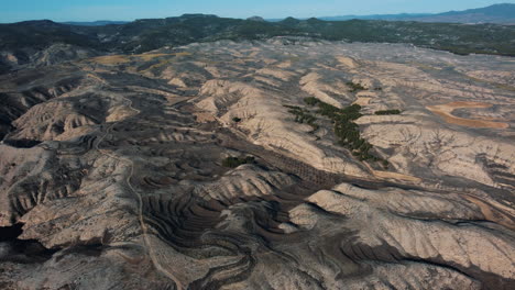 aerial view of terraced hills and valleys