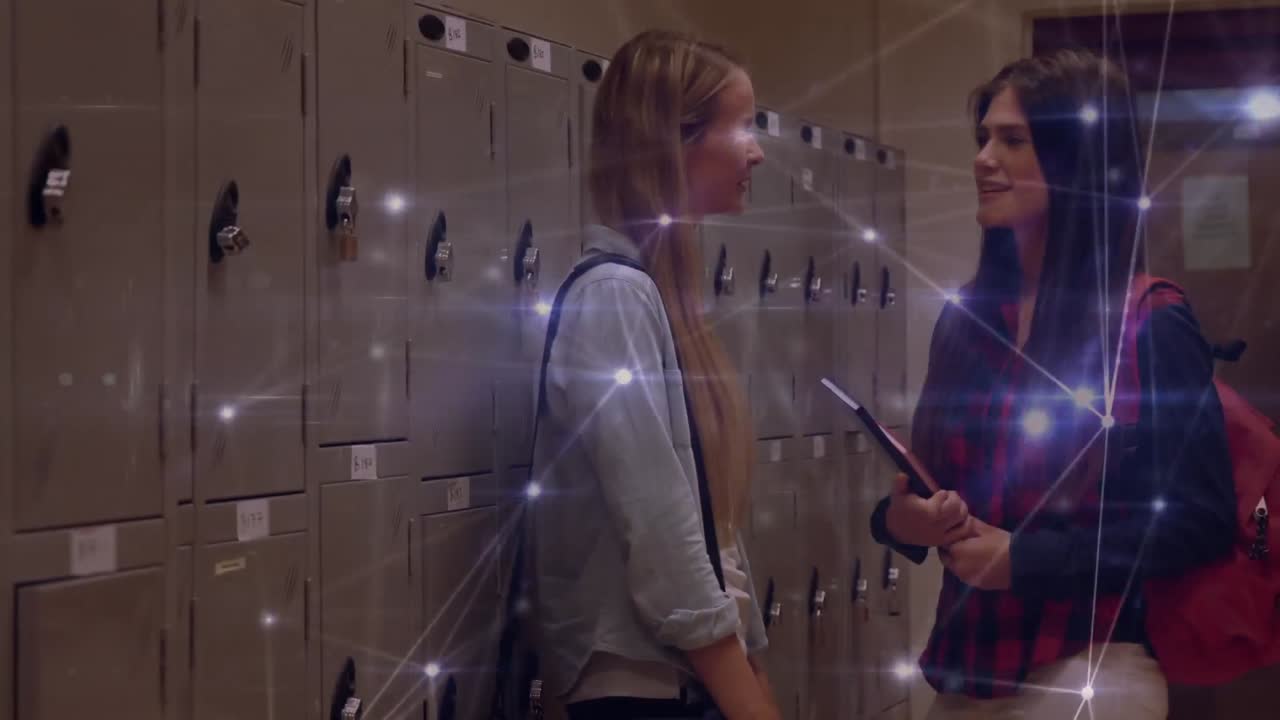 animación de la red de conexiones sobre los estudiantes