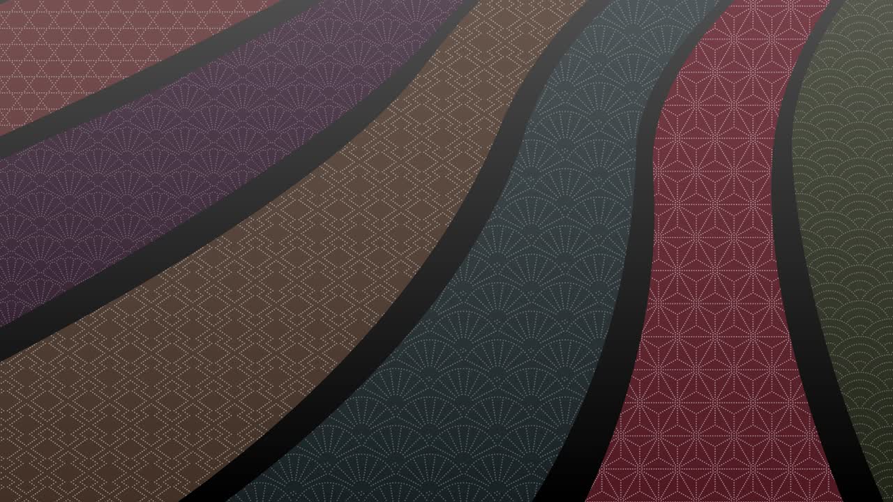 imagen de estilo japonés. material de fondo de vídeo de línea con patrón tradicional de tonos elegantes de puntos.