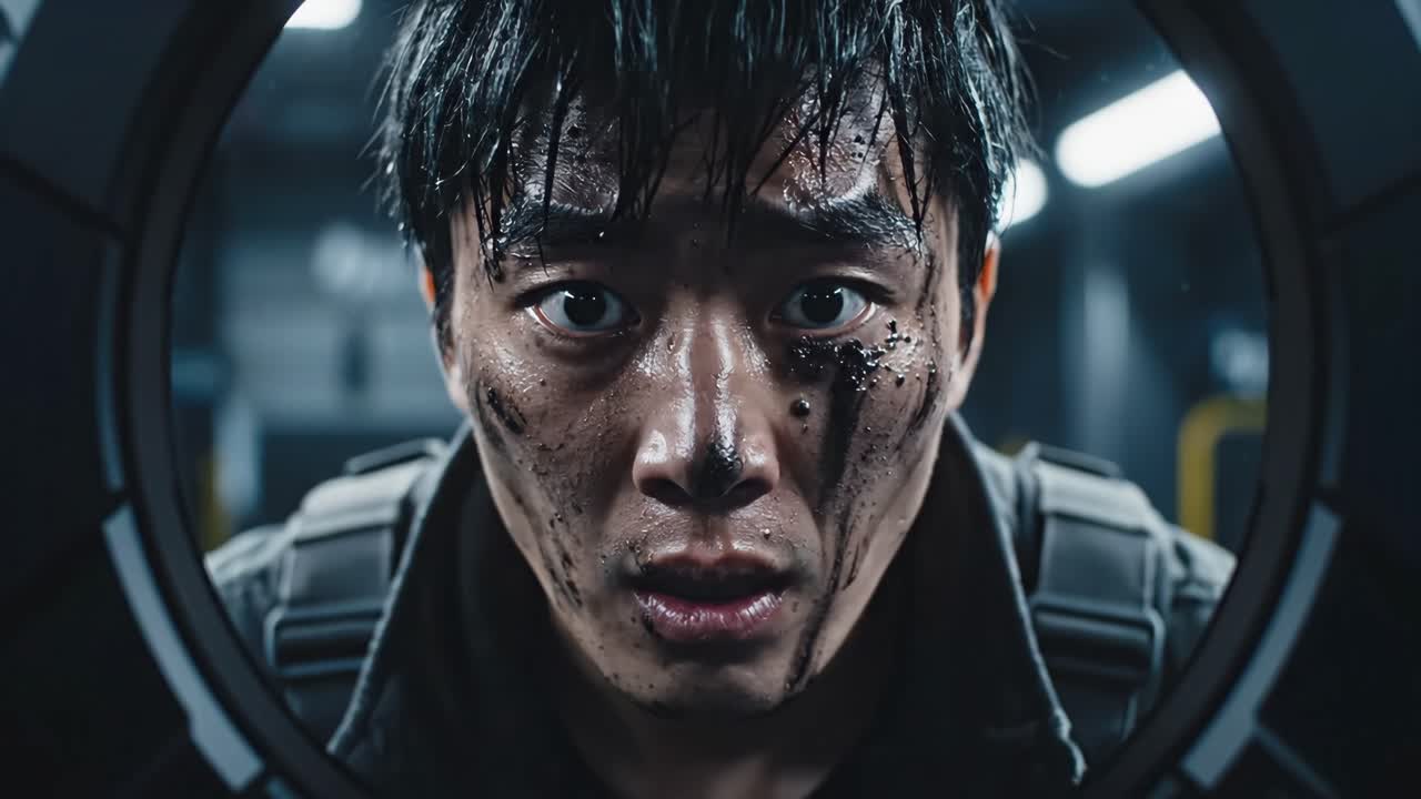 Intense Man in Tunnel