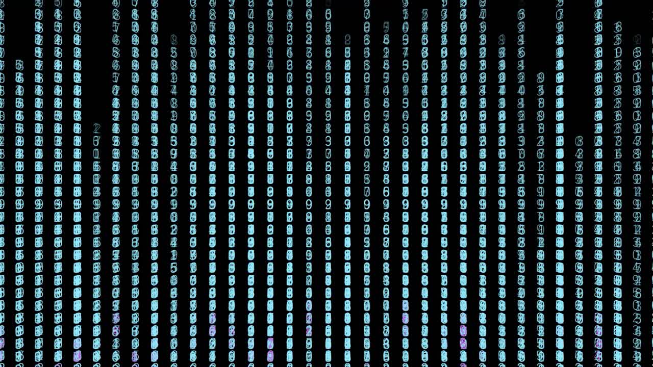 Abstract Digital Numbers Background