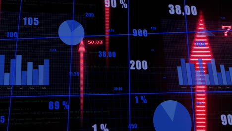 Animación-Del-Procesamiento-De-Datos-Sobre-Flechas-Sobre-Fondo-Negro