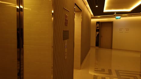 elevator doors opening on floor 55