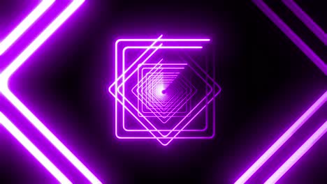 purple neon geometric tunnel