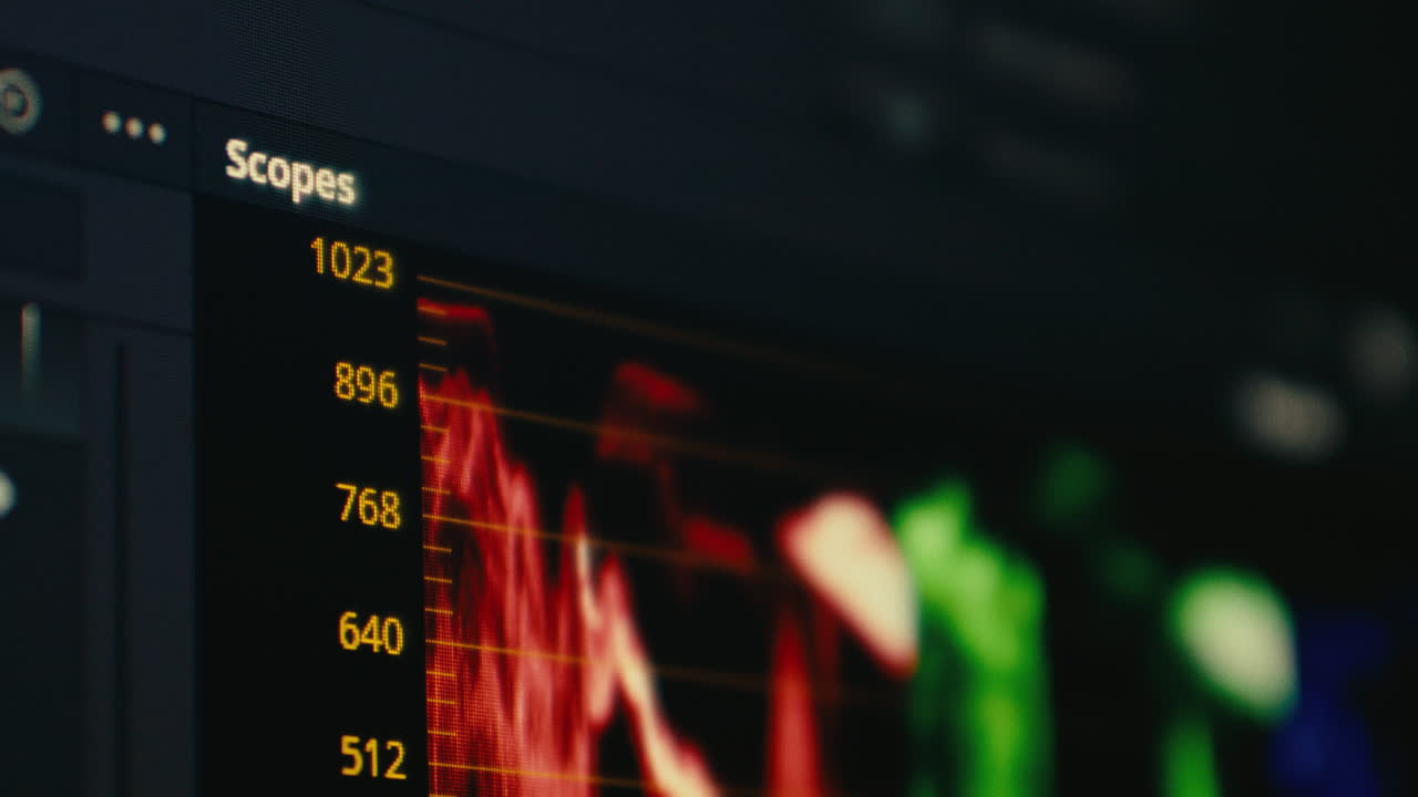 correzione del colore primo piano di lavoro su software professionale