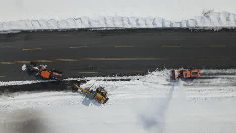 snowplow vehicles working