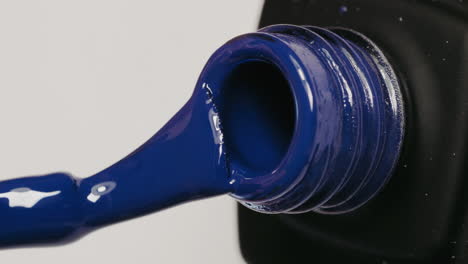 dark blue nail polish close-up