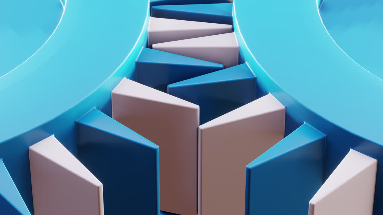 Colored wheels rolling, moving, spining crossing each other