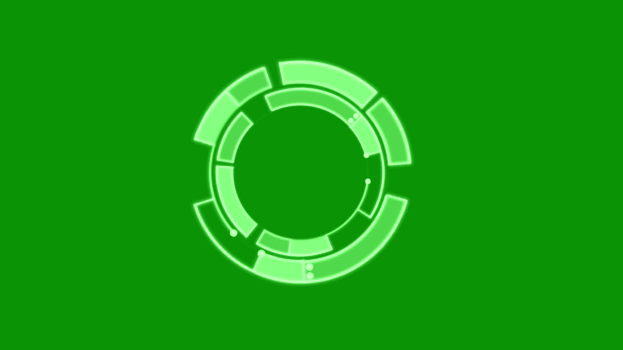 Digital processing motion graphics with green screen background