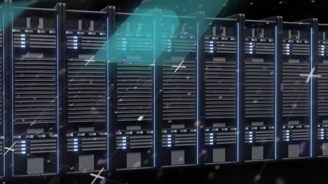 Animation of data processing over computer servers