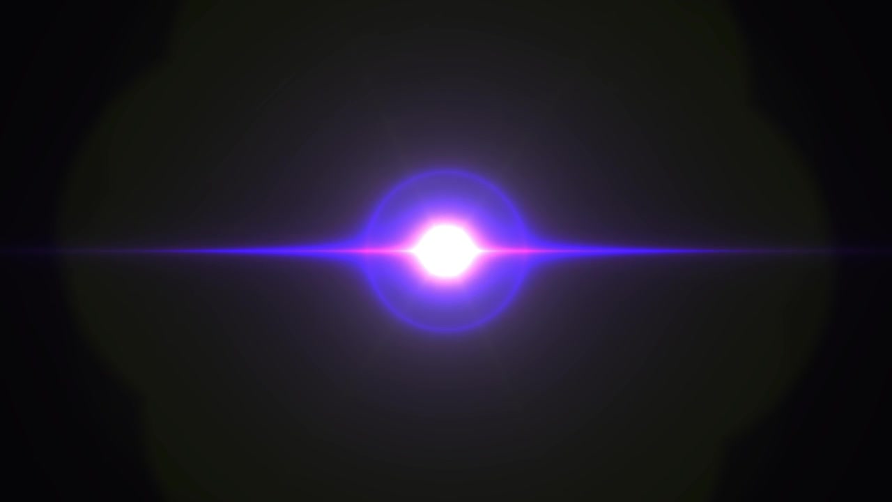 Bagliore di luce viola pulsante su sfondo nero