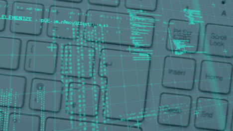 Animación-Del-Procesamiento-De-Datos-Ecológicos-Sobre-El-Teclado-De-La-Computadora-En-Segundo-Plano.