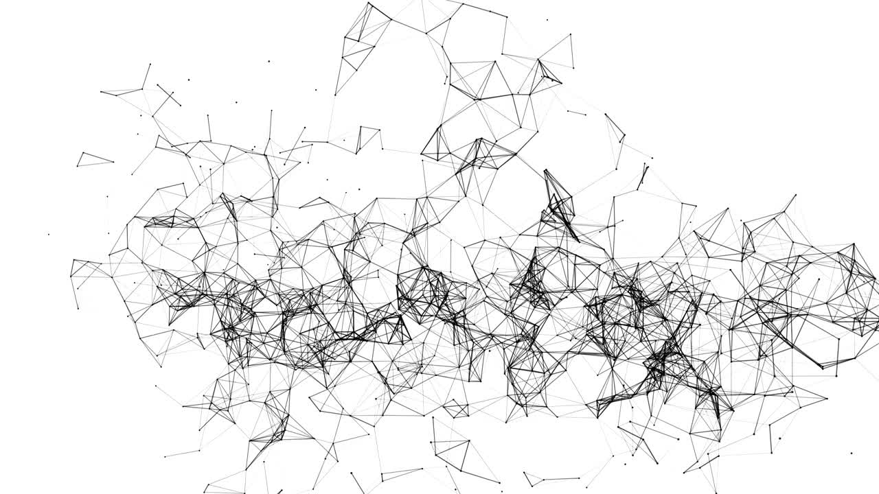 Abstract Network and Connect Moving Background. Dots Connected by Lines. Digital data and deep web concept.