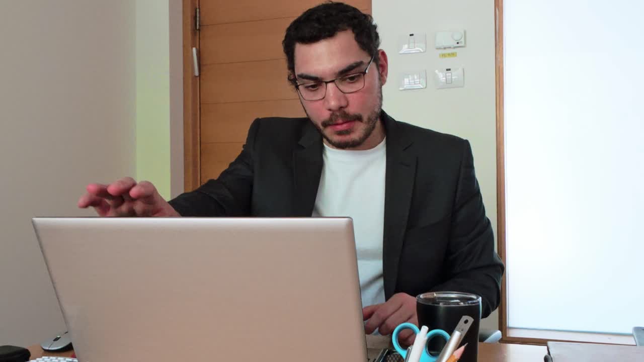 Remote Worker Focused on Laptop