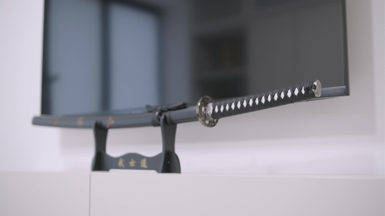 인테리어 에 있는 사무라이 검 의 세부 사항