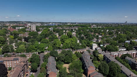 Aerial-view-of-north-london-in-summer