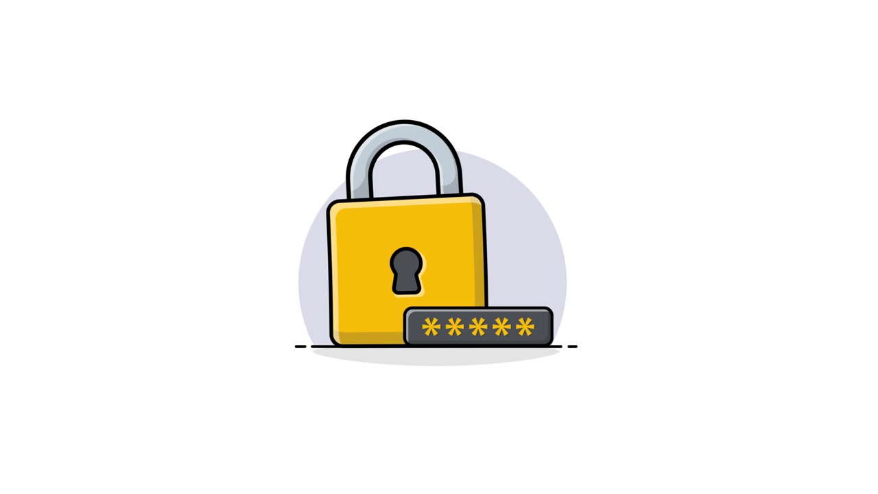 Animated Padlock and Password for Digital Security