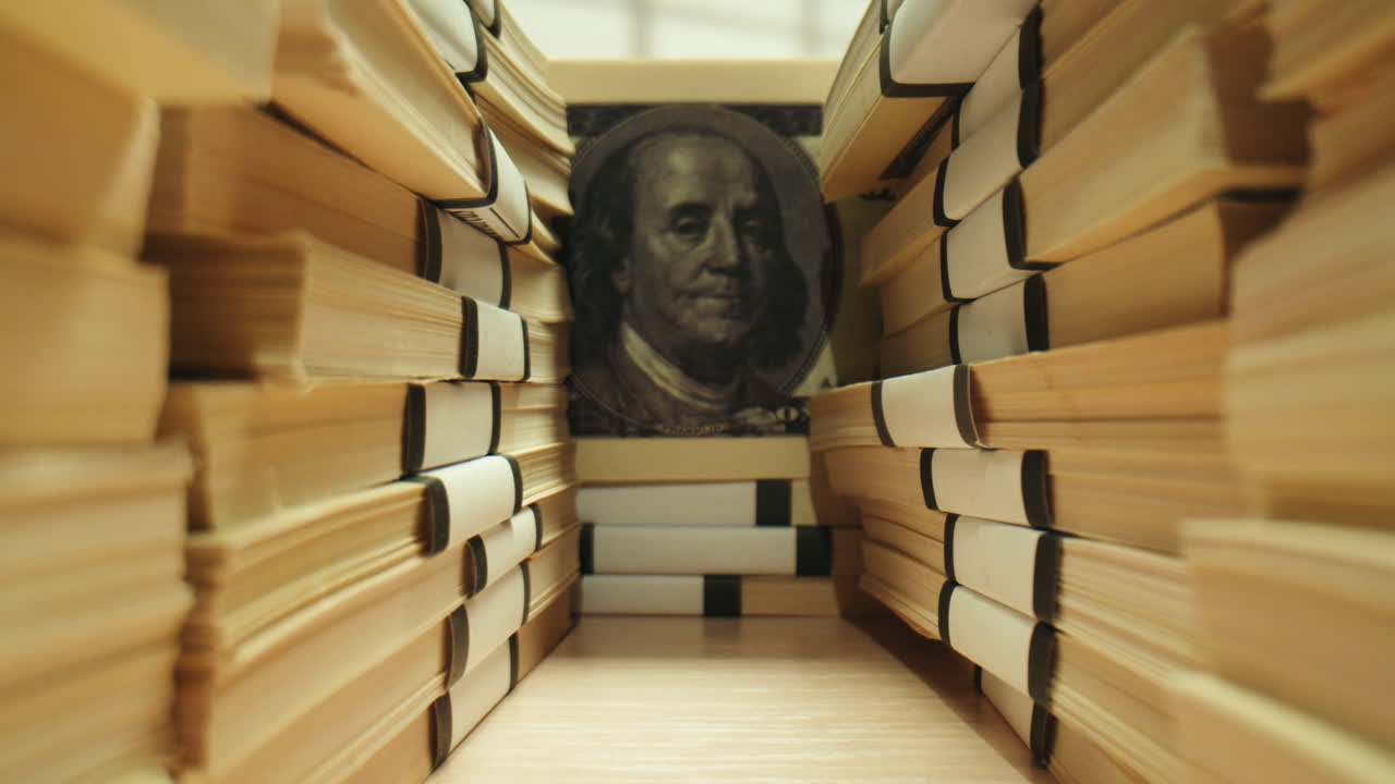 Stacks of cash dollars and euro, Banknotes counting, Specialised police officer Counting dollar euro banknotes in crime lab with machine, cashed out money, bitcoin changing, buying home flat in bank.