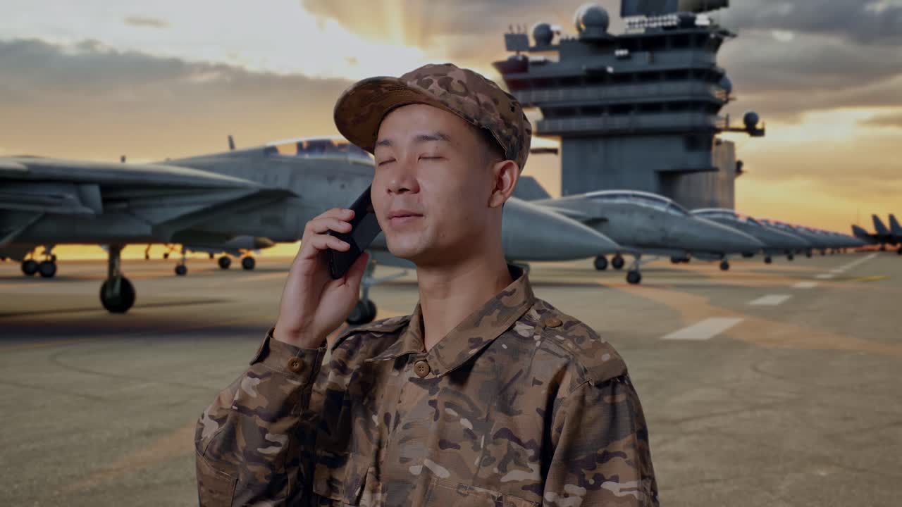 Military Personnel on Aircraft Carrier Deck
