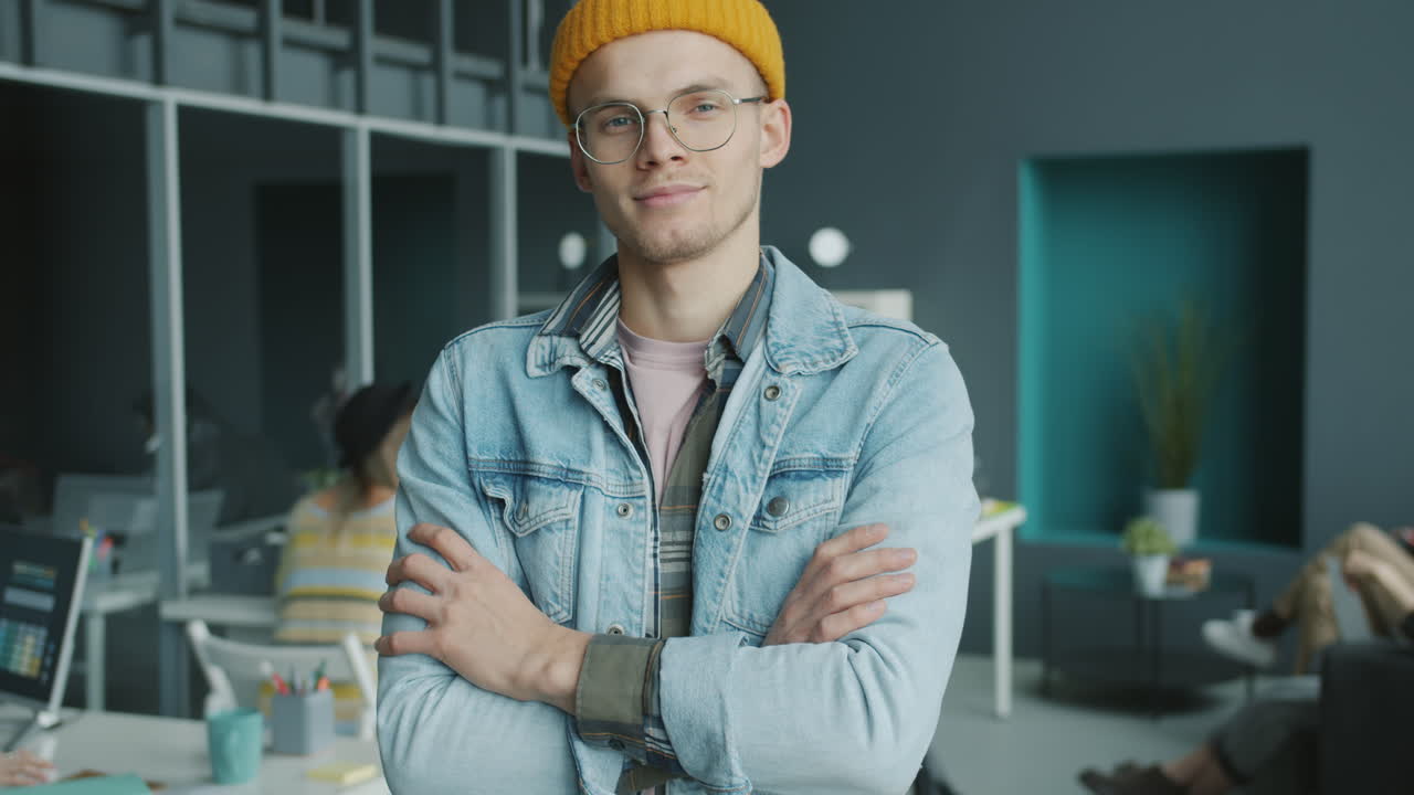 Confident Young Professional in Modern Office