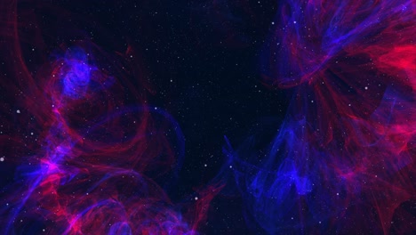 computer generated colorful space background: spiraling nebula, stars and galaxies. 3d rendering