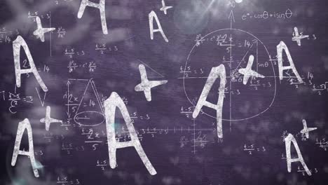 Animation-of-moving-mathematical-formulas-over-blackboard