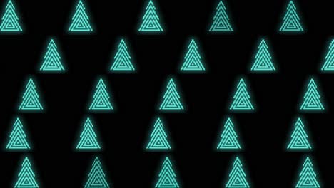 Modern-neon-Christmas-trees-pattern-on-black-gradient