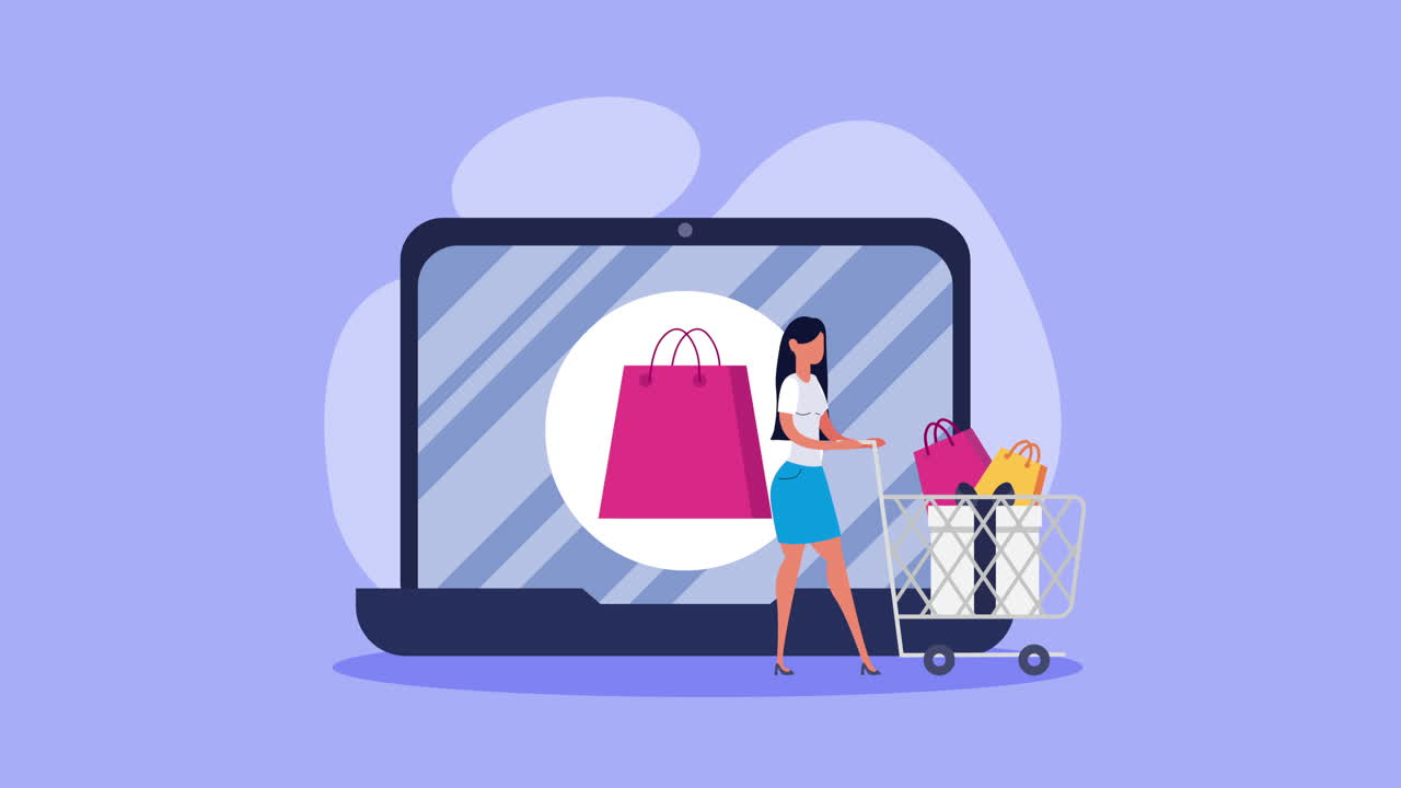 mujer comprando en línea