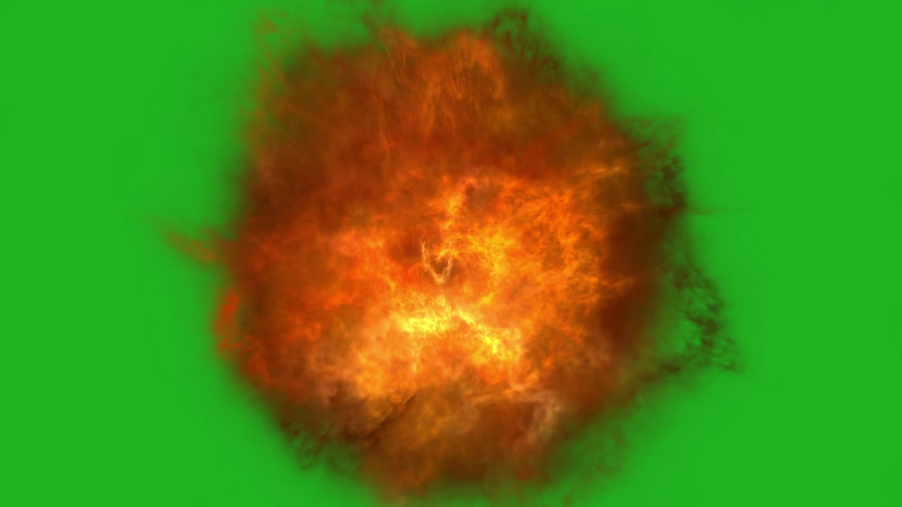 gráficos de movimiento de pantalla verde de fuego solar