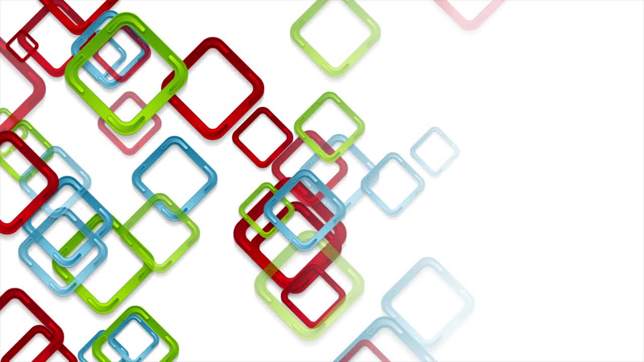 cuadrados brillantes coloridos fondo de movimiento geométrico abstracto