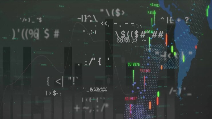 Animation of financial data processing over statistics