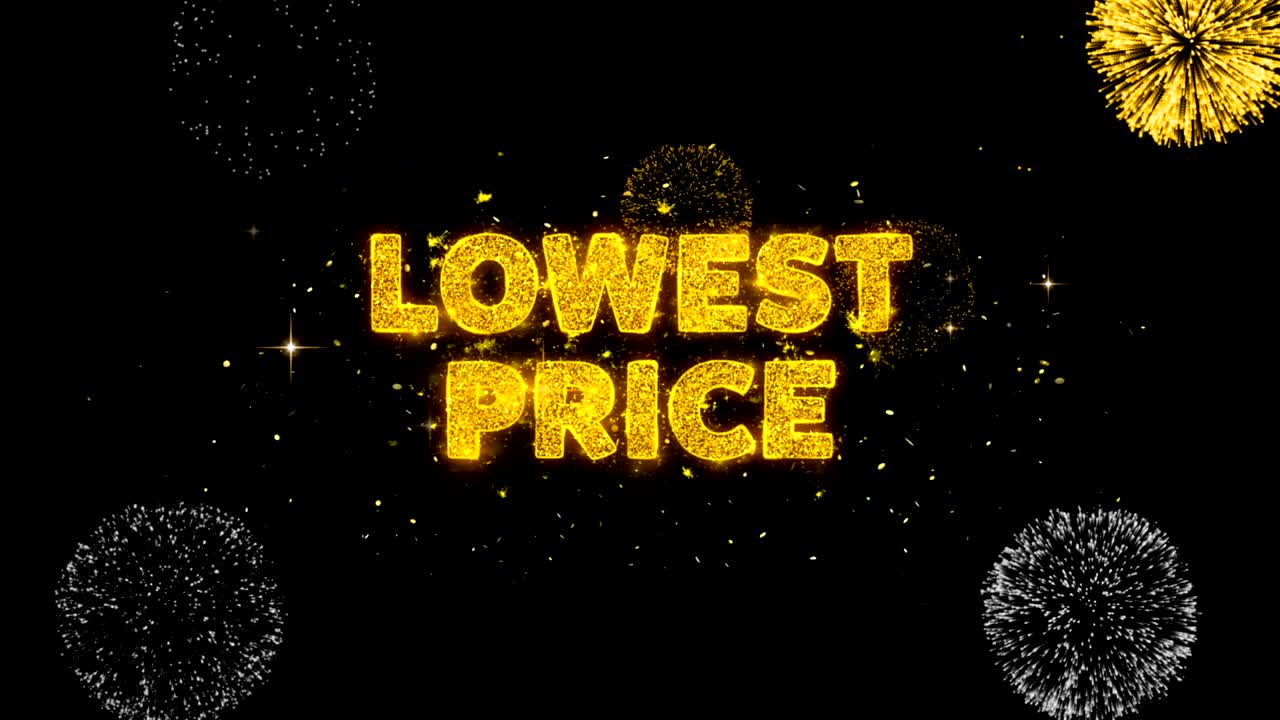 가장 낮은 가격 텍스트는 반이는 황금 입자 불꽃놀이에 나타납니다.
