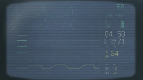 animación de las estadísticas y procesamiento de datos digitales en pantalla