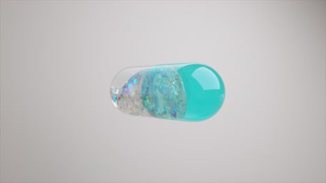 turquoise capsule pill rendering