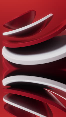 abstract red curve geometry background, 3d rendering.