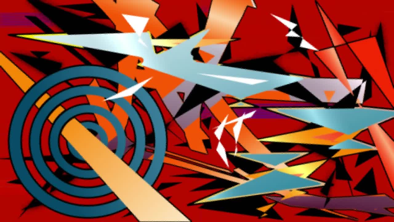 animación de la grabación de la interfaz digital en pantalla con fallo en fondo rojo