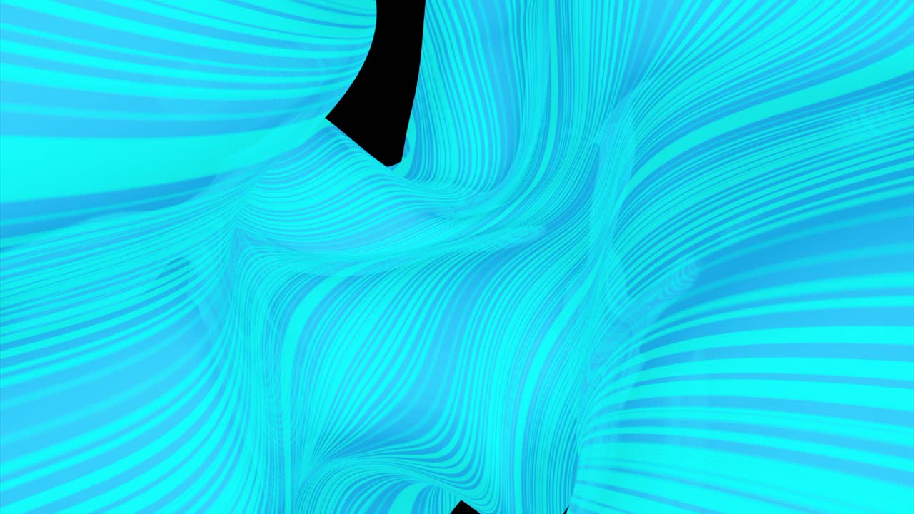 Abstract Blue and Cyan Lines and Curves